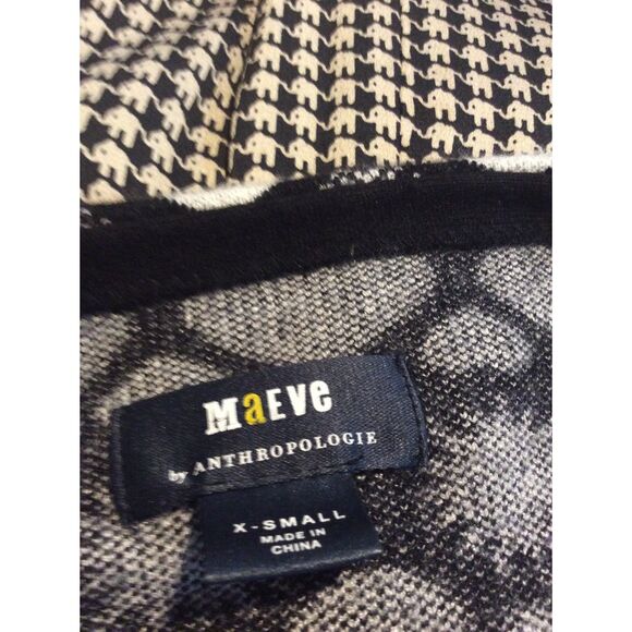 Anthropology Black and White Patterned Women's Sweater - Picture 3 of 5